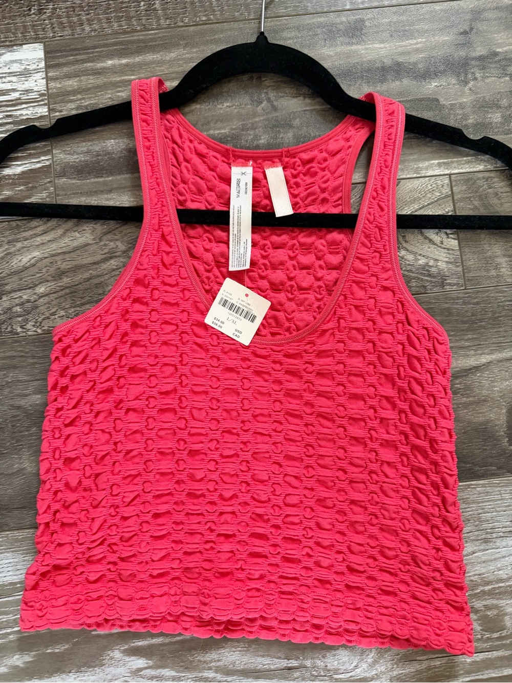 Anthropologie Pink Textured Bandeau Tank
